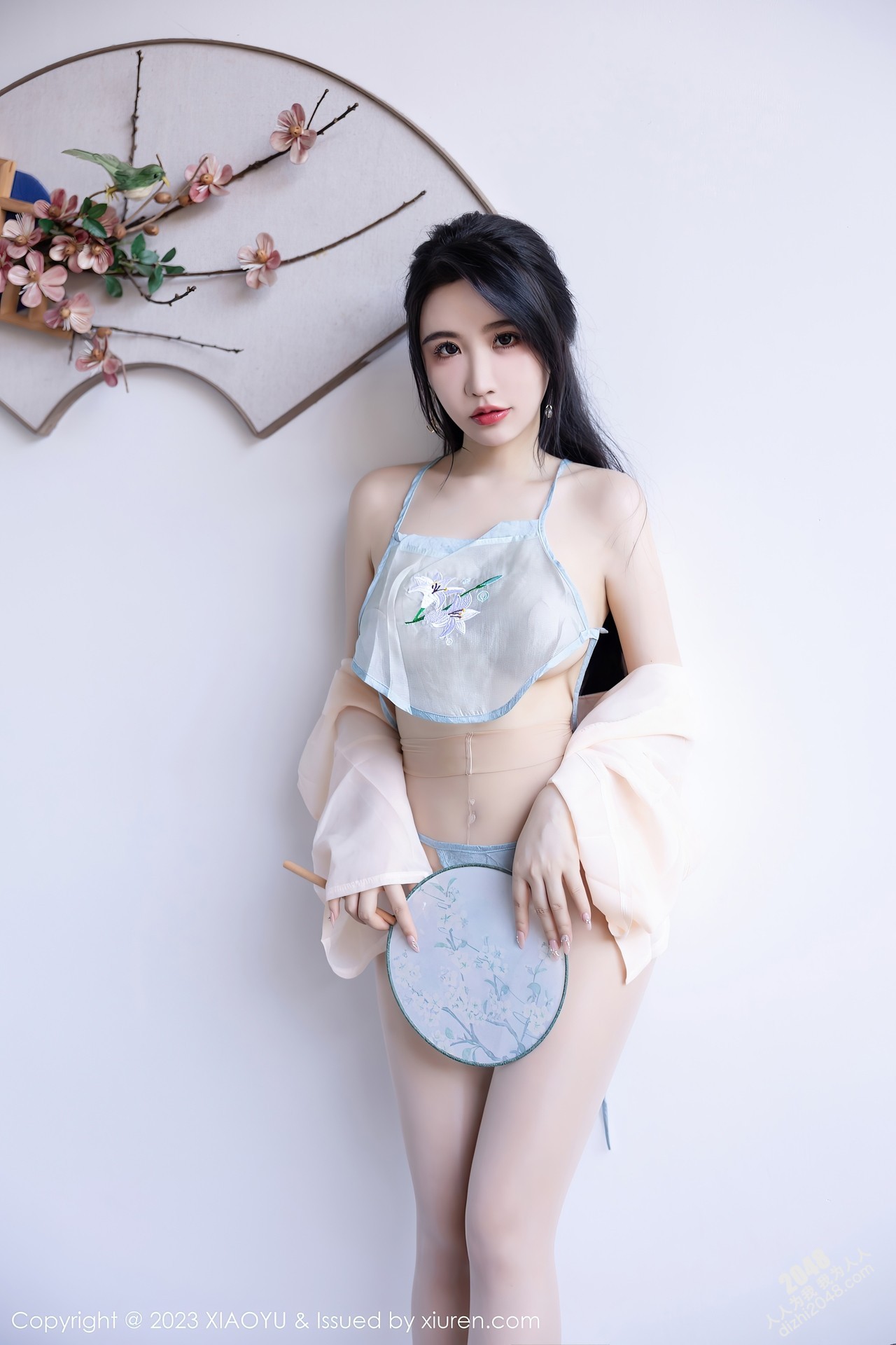女神 Cherry樱桃酱 性感淡蓝色古装服饰 性感身材一览无余[81P/374M]